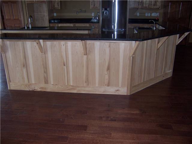 Island with flat panel back